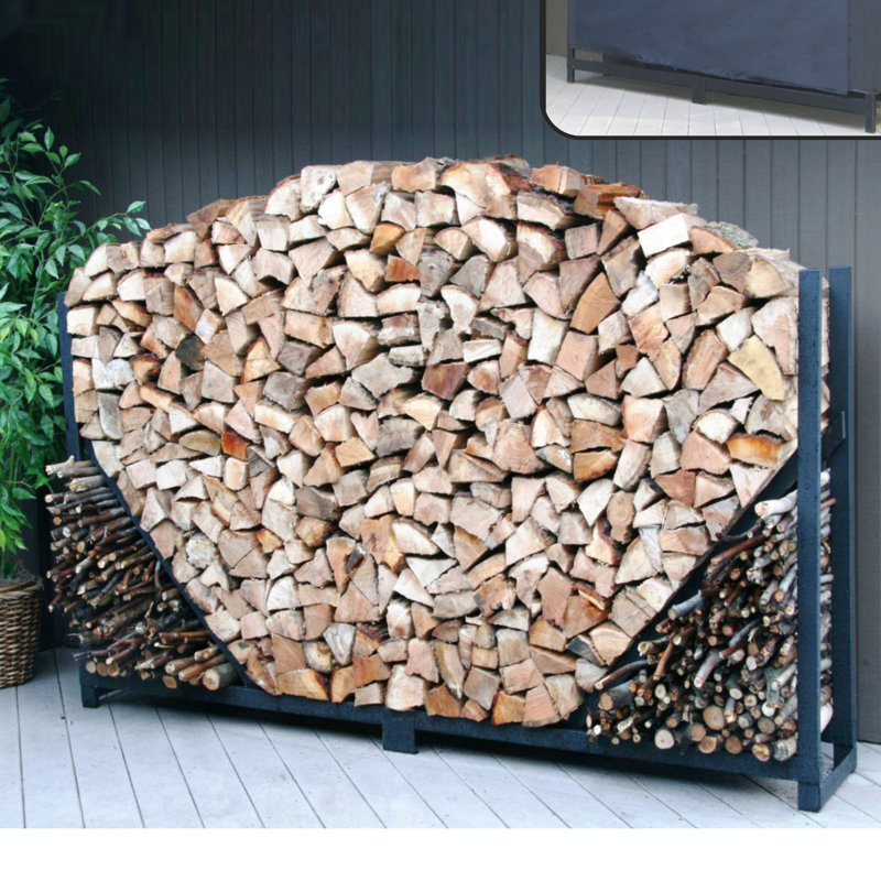 Metal Log Rack, 4', Straight