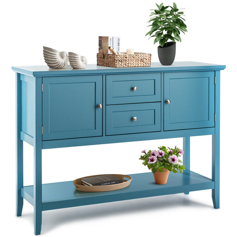 Kemble 117cm Console Table, Blue