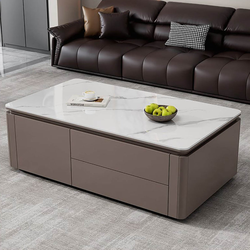 Table basse moderne simple, H 19,7 po x L 51,2 po x l 27,6 po, Gris