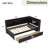 Space-Saving Twin Loft Bed With Integrated Bookcase & Charging Station - Features USB Ports, Power Outlets, And 2 Drawers-2137391926