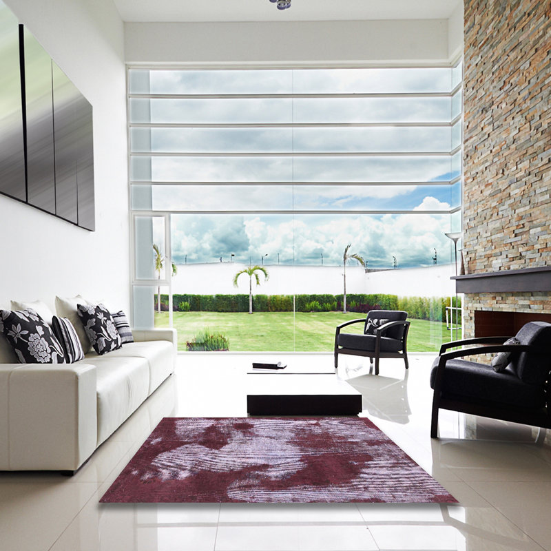 Tapis abstrait moderne 989, Carré 7 pi