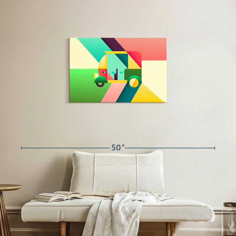 Mehar Abstract Rickshaw, 20" H x 30" W