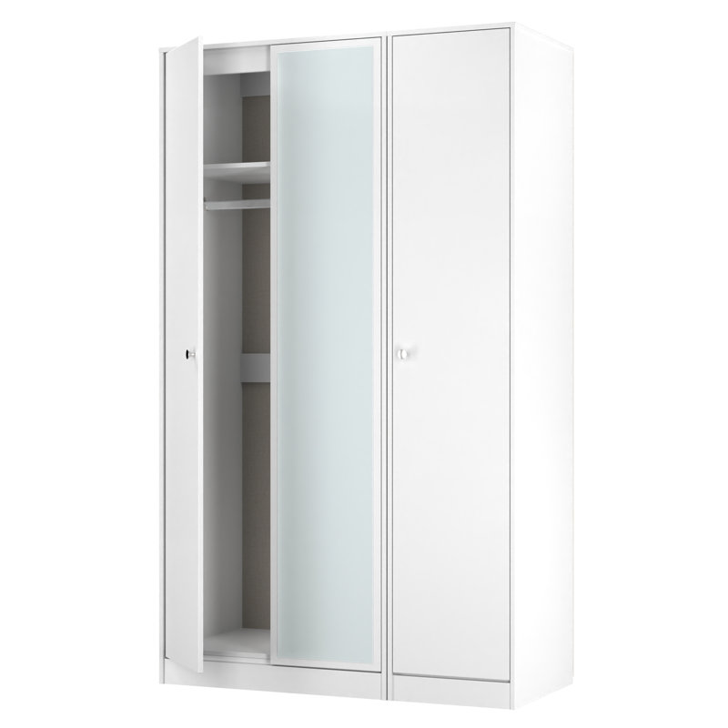 Bhargavi Manufactured Wood Wardrobe, White Matt