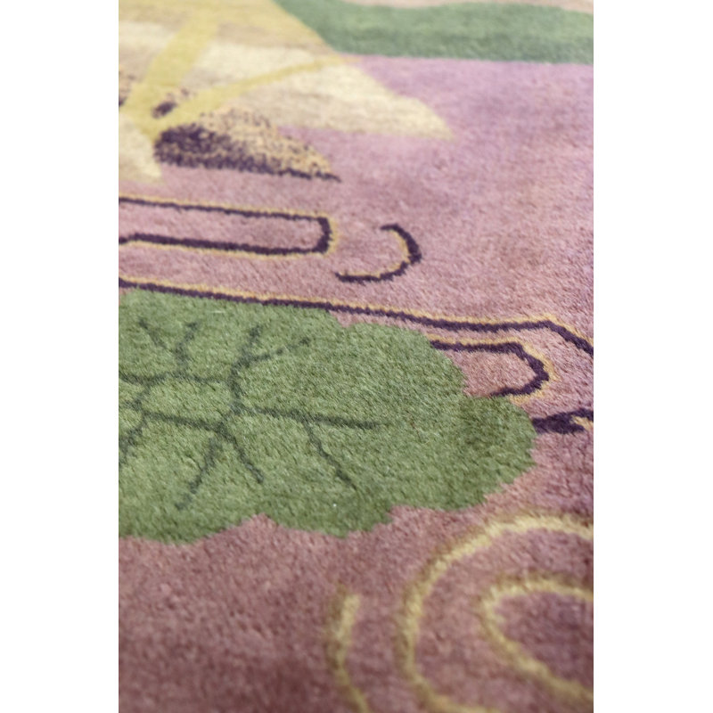 Art Deco One-of-a-Kind 8'10" X 11'2" 1920s Wool Area Rug in