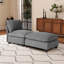 Canapé rembourré simple avec repose-pieds Corduroy-149183587