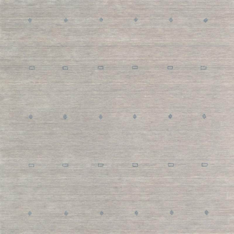 Tapis zone gris clair contemporaine, Carré 7 pi