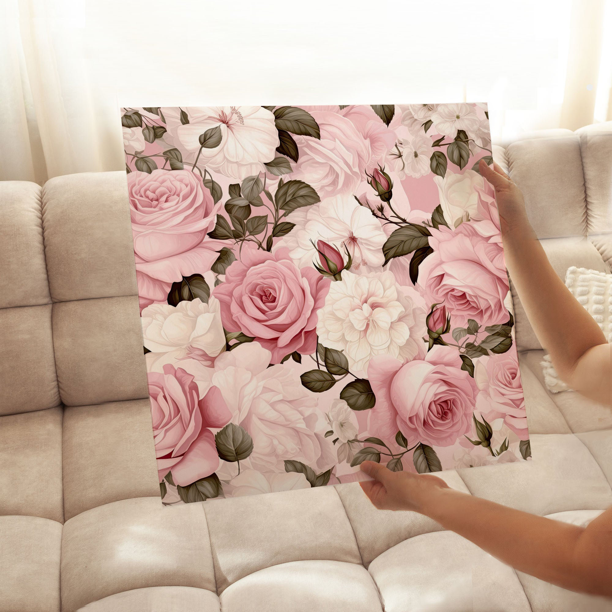 Winston Porter Floral Muted Pink Roses XII Glam Unframed Art Print ...