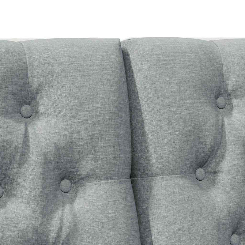 Solid Wood Headboard, King, Light Grey, White