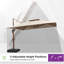 Parasol en porte-à-faux carré en bois 132 po ChemIn, beige-1536795997