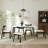 Hanes 4-Piece Modern Upholstered Rubber Wood Faux Leather Dining Chair-88417457