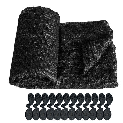 30% tissu d'ombrage noir - Protection UV à haute densité, ombrage fort, adapté aux jardins, balcons et à l'agriculture