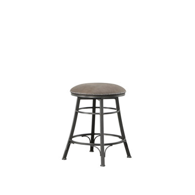 Harine Swivel Upholstered Counter Stool with Metal Frame
