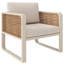 Modular Pe Rattan Outdoor Sofa Set With Washable Cushions & Marble Table