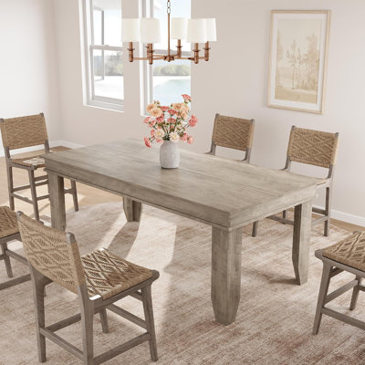 68.5" Farmhouse Dining Table for 4-6, Rectangle Wooden Kitchen Table | 6 ft Large Rectangular Rustic Dinner Table, Wooden Sturdy Frame, Thick Tabletop & Leg, Substantial Look, Load Capacity