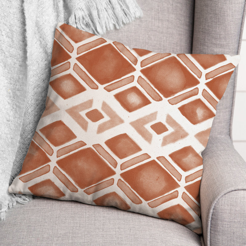 Coussin décoratif intérieur / extérieur, Orange / Rouge