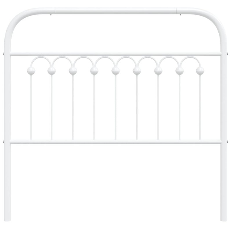 Vidaxl Metal Replace Headboard Black 180 Cm, 100cm H x 105cm W x 3cm D, White