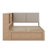Full Size Corner Bed Frame With Storage Bookcase And Upholstered Headboard, Charging Station And Drawers-108195607-108195612