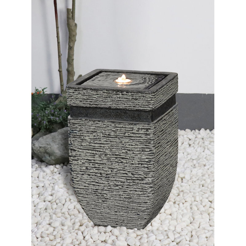 Weather Resistant Urn Fountain with Light