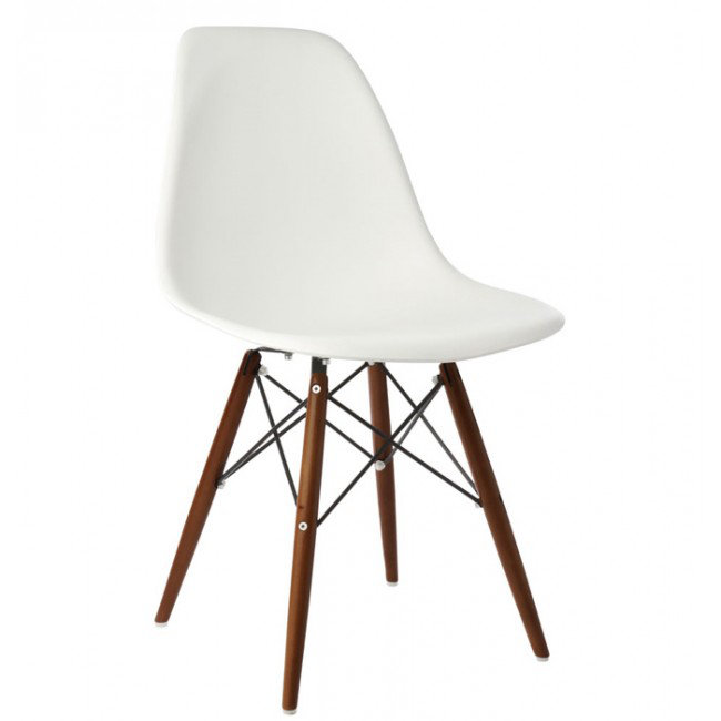 Wrenshall 17.7'' H Side Chair, White/Walnut