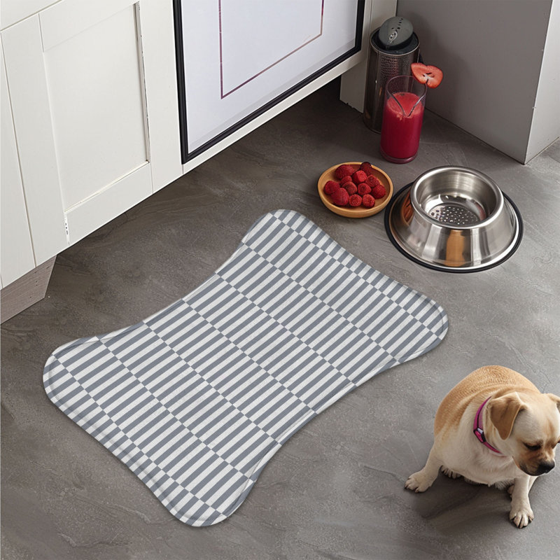 Neutral Elegance - 1 Piece Bone Shape Feeding Mat