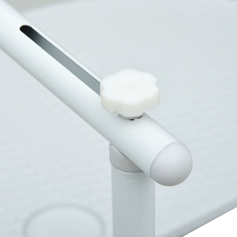 Table de balcon pliable en plastique Aulani, Blanc