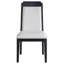 Ensemble de 2 chaises d'appoint Mason ivoire et bois noir