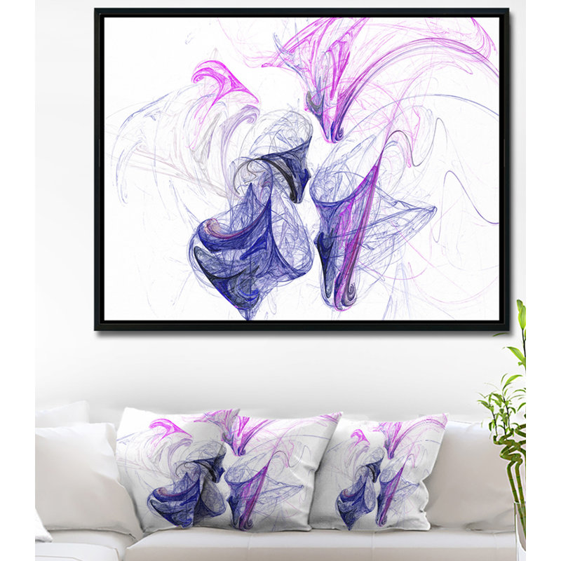 « color fumée purple », reproduction d’impression sur toile tendue encadrée, H 30 po x l 40 po x P 1,5 po