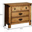 Table de chevet vieillie avec roulement à glissière en métal et option de charge en bois massif moderne avec poignée en bronze