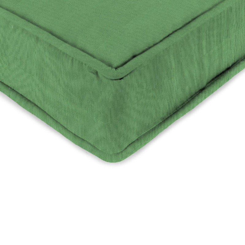 22 in x 45 in Outdoor Deep Seat Cushion Set with Ties, Canvas Cucumber