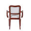 Ensemble de 2 chaises de salle à manger rembourrées - Fauteuils traditionnels avec lignes courbes, structure en bois massif et accoudoirs rembourrés