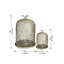 Ensemble de 2 porte-bougies en maille gris antique Ophira Sparrow