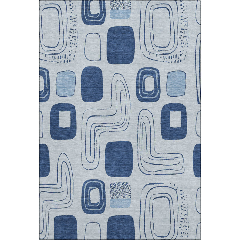 Premium Machine Washable Slesnick AMF1670 Geometric Rug, Rectangle 8' x 10'
