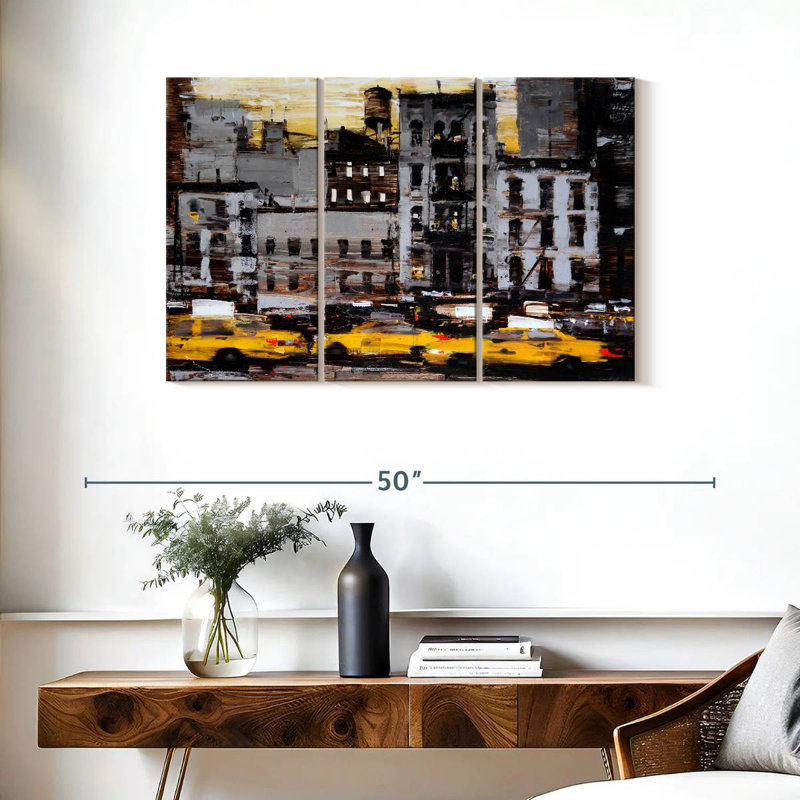 Sireci Yellow Cabs, 24" H x 38" W