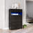 Tall 5 Drawers Dresser With RGB Led Lights Black
