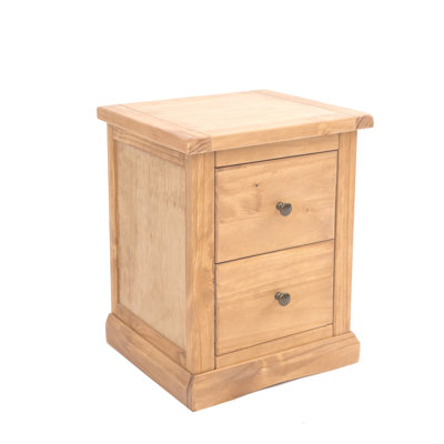 45cm W Solid + Manufactured Wood Bedside Table
