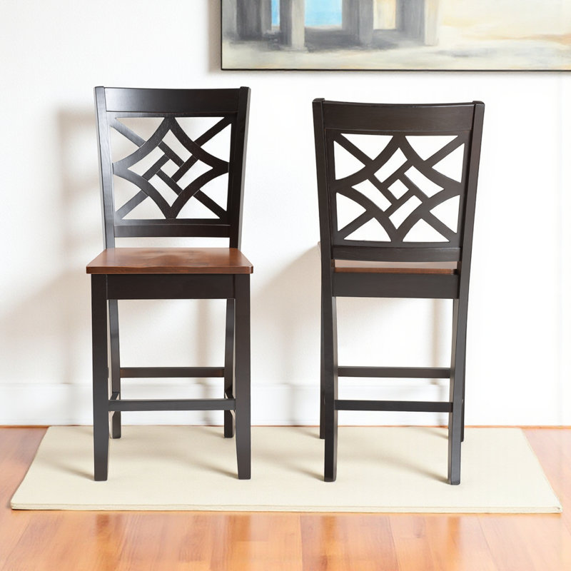 Tabouret de comptoir 24,2 po Annorah, Brun foncé / brun noyer