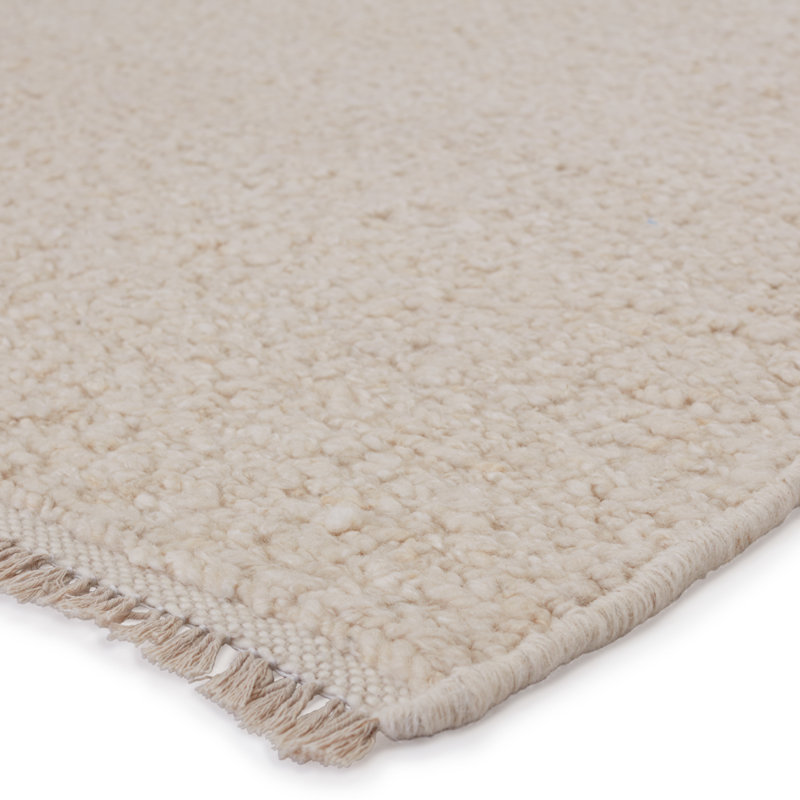Tapis crème fait à la main Jaipur Living Comfrey ADE01 (6 pi x 9 pi), Rectangle 6 pi x 9 pi