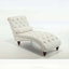 Fauteuil inclinable classique en velours avec capitonnage à boutons et garniture cloutée argentée - Fauteuil lounge de style vintage avec structure en bois pour salon, bureau, chambre