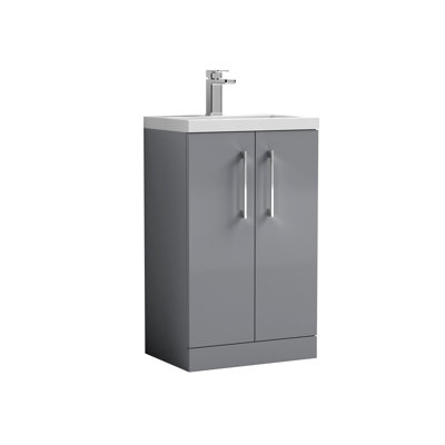 505mm Single Bathroom Vanity with Integrated Vitreous China Basin