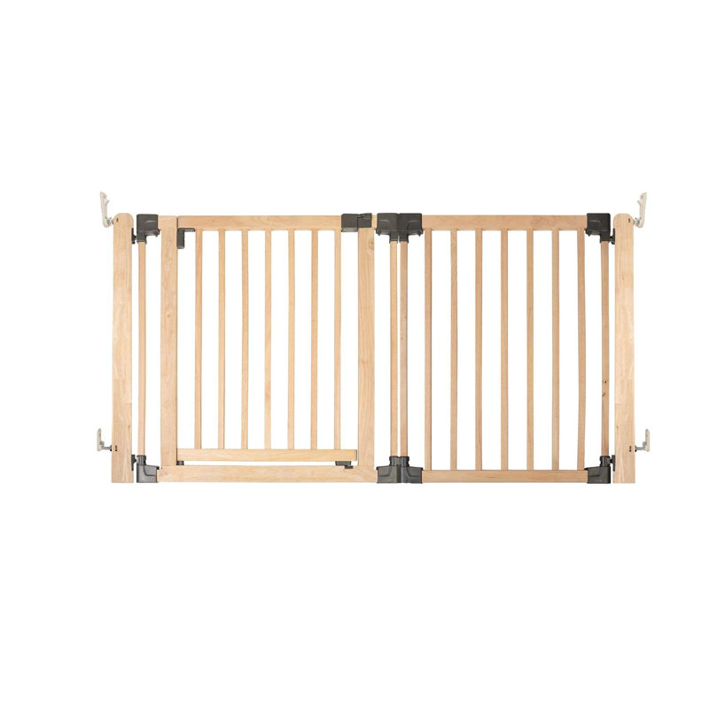 Wooden Multi Panel Room Divider, Natural Wood, 76cm Tall, 76cm H x 156cm W x 2.3cm D
