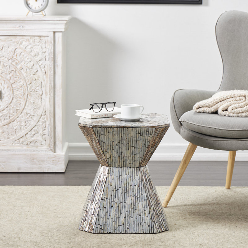 Table d'appoint géométrique en forme de sablier Cole and Gray