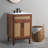 Javer 24 in. W x 18 in. D x 33 in. H Bohemian Rattan Freestanding 2-Shelf Bath Vanity Cabinet Base Only (Sink Basin not Included), Walnut-93805404