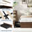 Twin Wood Platform Bed Frame with 2 Storage Drawers, No Box Spring-381482743-381482745