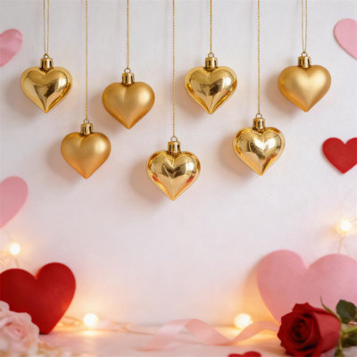 36Pcs Heart Shaped Ornament