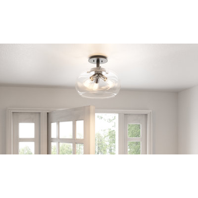 Plafonnier semi-encastré 3 lumières 14 po Abryelle