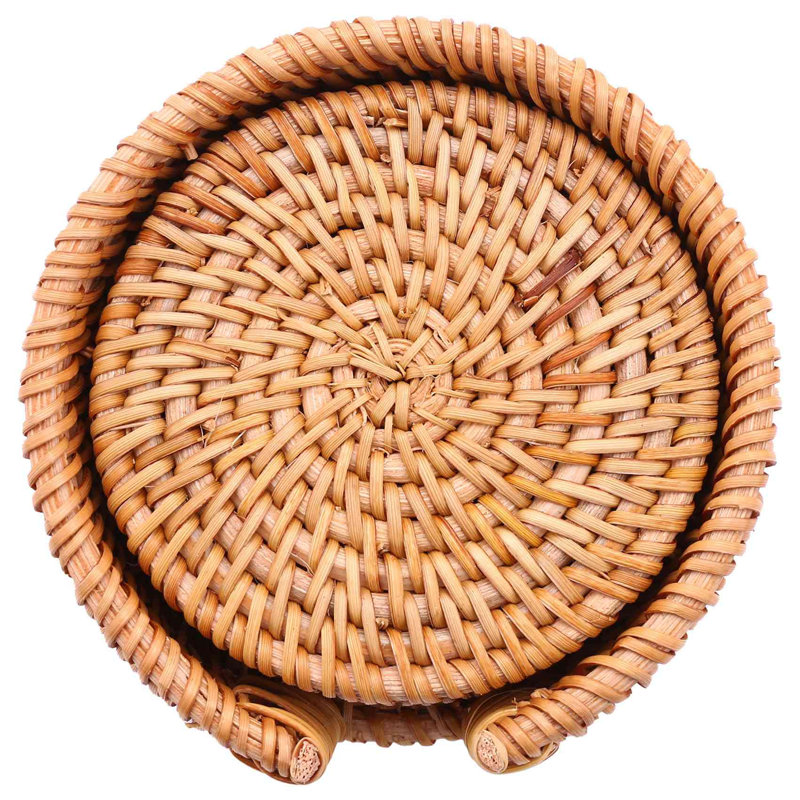 Bamboo Round 6 Piece Coaster Set