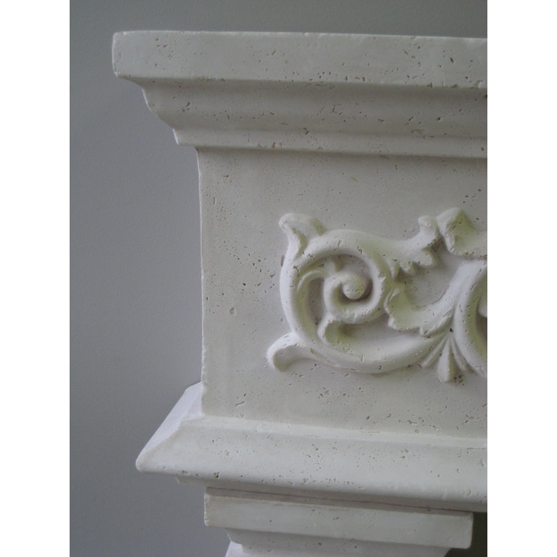 Designer Michael Angelo Cast Stone Fireplace Surround with Filler Panels