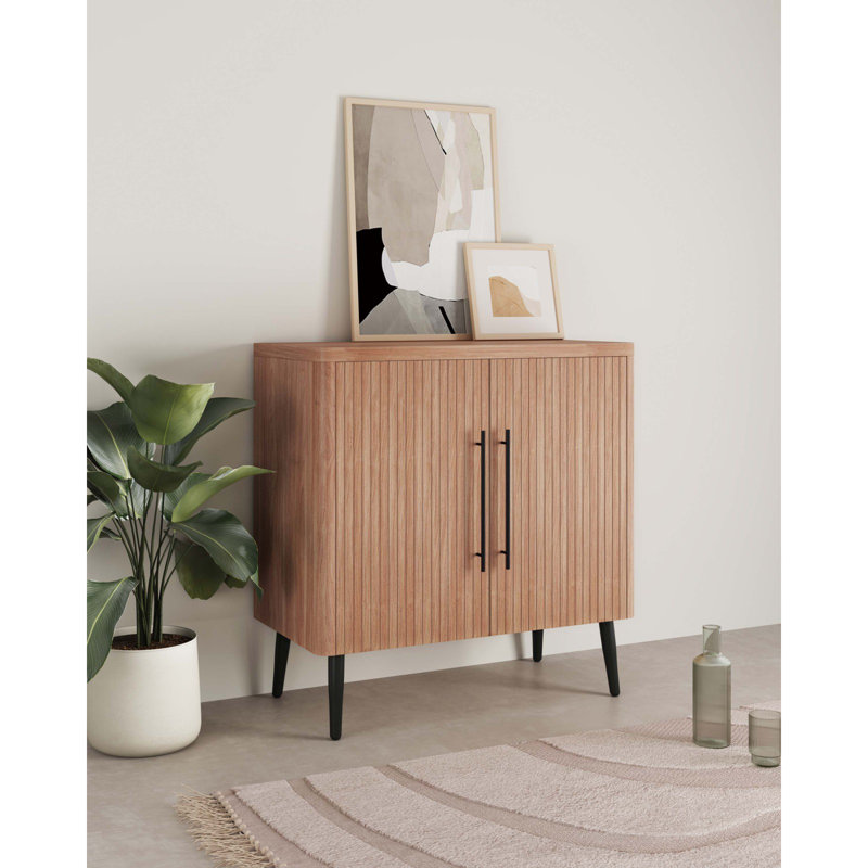 Armoire d'appoint cannelée 31 po Jodie, Érable