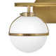 Arie 2 Light Frosted Dimmable Vanity Light