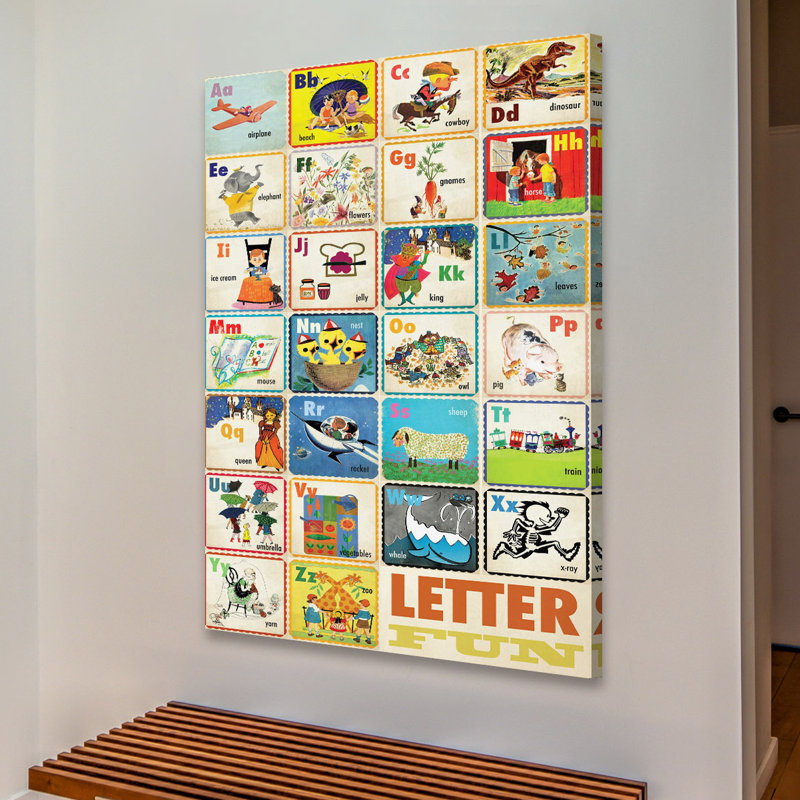 Letter Fun - Wrapped Canvas Print, 91cm H x 61cm W